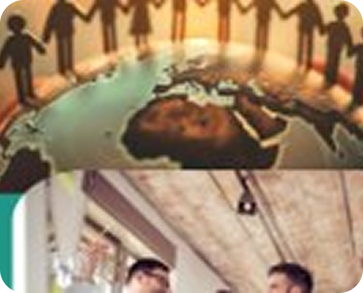 Paper figures around a globe representing human-centred governance